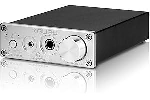 KGUSS DAC-K3 PRO USB DAC Headphone Amplifier Mini HiFi Optical/Coaxial/USB DAC Decoder Audio 24Bit 192KHz DA Converter ESS9018K2M Decoder Multifunctional Preamp Desktop Amplifier (Sliver)