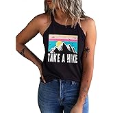 IRISGOD Womens High Neck Tank Tops Summer Graphic Halter Sleeveless Rocker Tee Shirts