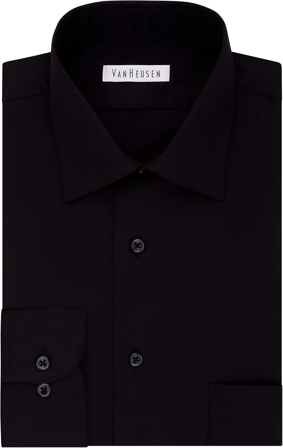 Van Heusen Men's TALL FIT Dress Shirts Lux Sateen Stretch Solid (Big and Tall): Clothing