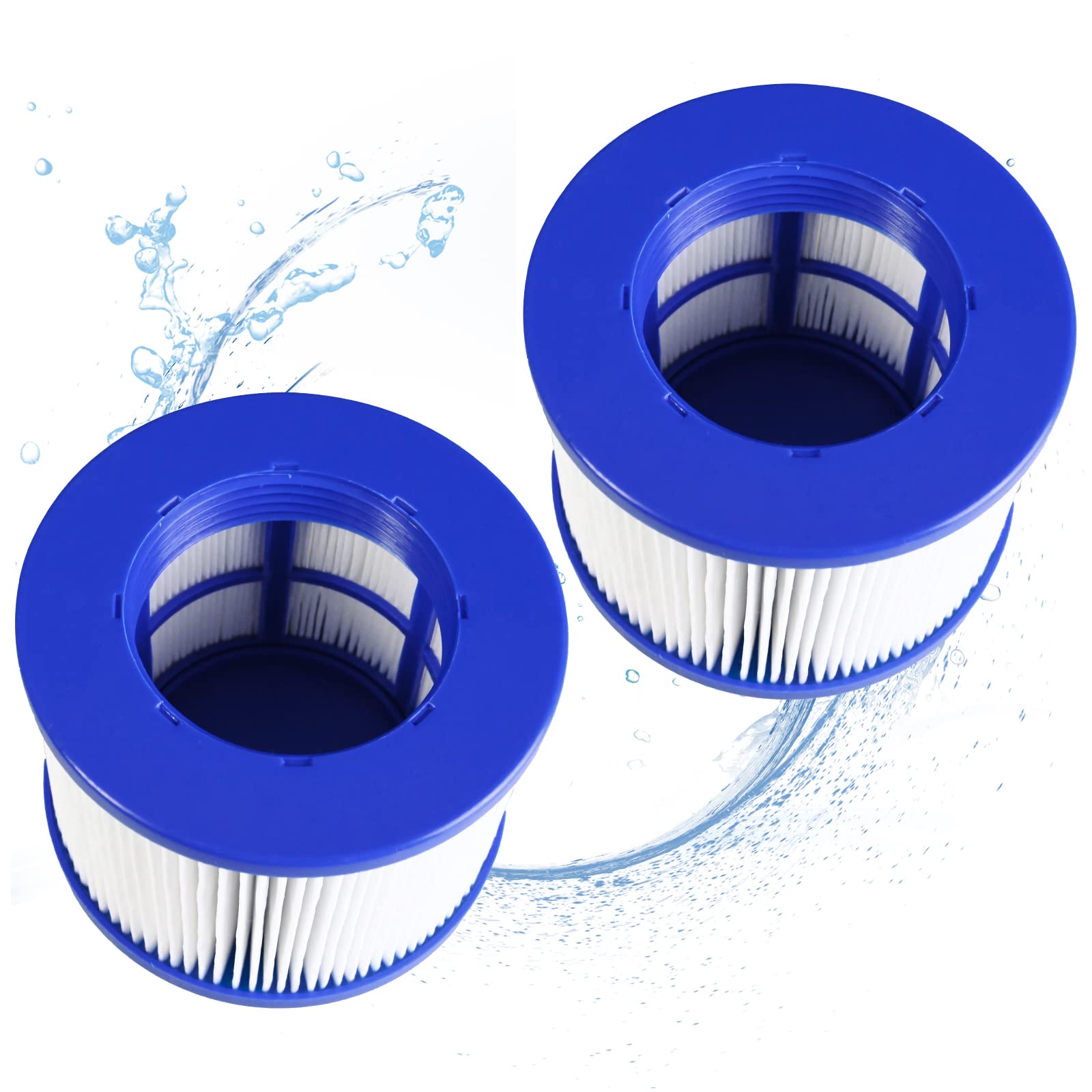 Denkmsd filter for inflatable spa, Infinite spa filter cartridge for Clever Spa 75 * 100 mm filter cartridge, for aquaparx, for aqua spa, for Costyway, for all seasons (2pcs)