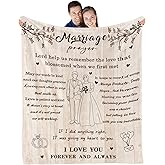 HEIFAM Marriage Prayer Blanket, Bride Blanket, Wedding Gifts for Couples 2025, Bridal Shower Gifts for Engagement, Newlyweds Gifts for Women, Anniversary Mr and Mrs Gifts, 50"X60"