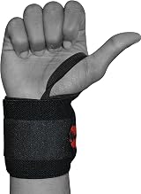 AQF Power Weight Lifting Wrist Wraps Pair One Size Fits All view 5