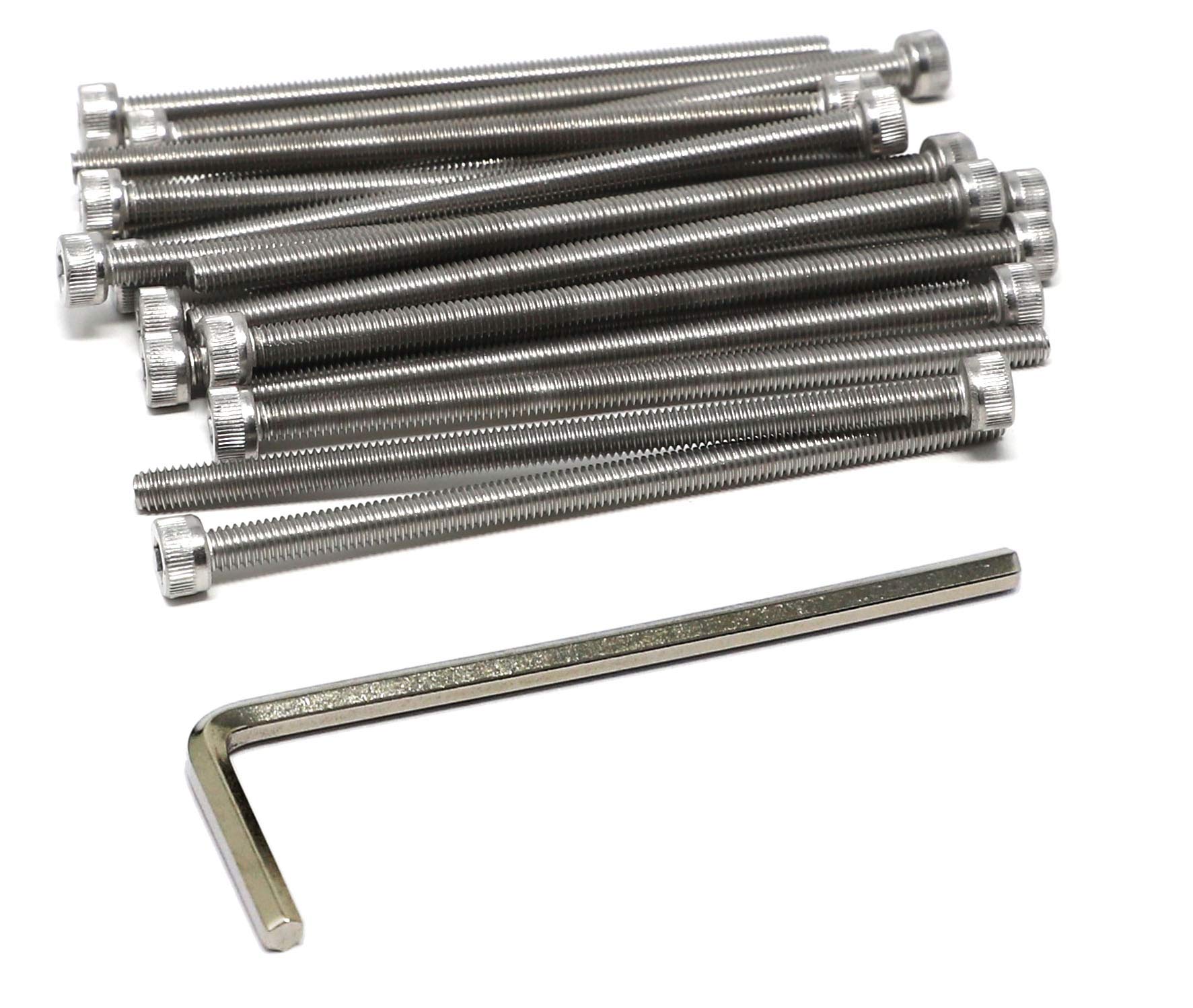 iexcell 25 Pcs Metric M4-0.7 x 75 Stainless Steel 304 Hex Socket Head Cap Screws Bolts Kit