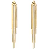 Long Earrings for Women Dangling Black Tassel Earrings Fringe Earrings Formal Elegant Earrings Bridesmaid Jewelry