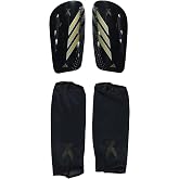 adidas Unisex-Adult X League Shin Guards, Black/Night Grey/Matte Gold, Medium