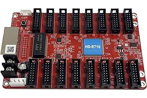 AZARPIXEL Huidu HD-R716 LED Display Receiving Card – Dual Mode Control, 16x HUB75E Ports, 327,680 Pixel Capacity, Supports PWM ICS, for LED Video Walls, Digital Signage, Indoor & Outdoor Installations