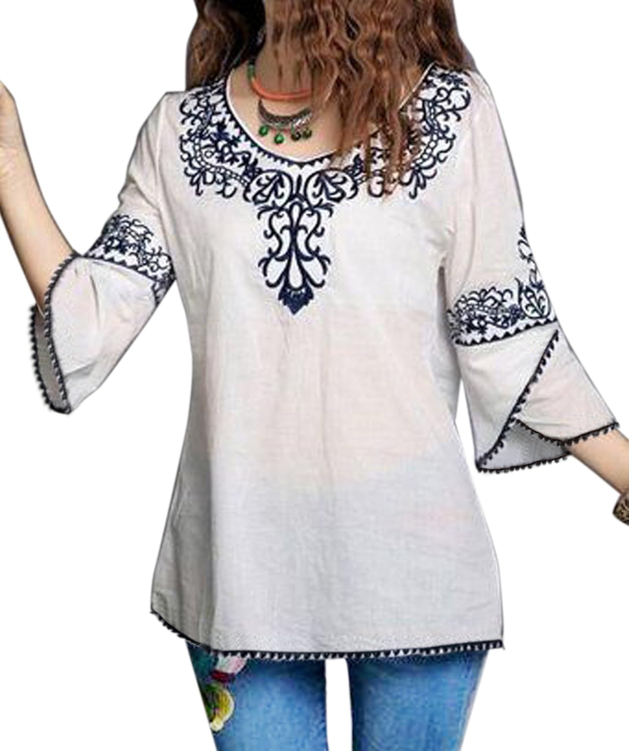 generic women's tunic short kurti (tramt0014_p_white)