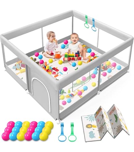 Anneaux Plastique Antidérapants Toys Pull-Along, PlayPen Pull Up Rings, 4pcs Plastic Baby Up