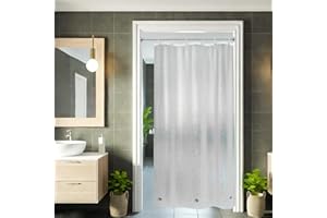 AooHome Shower Stall Curtain Liner for Small Size 36x72 Inch, 8G Eva Half Shower Curtain Frosted Pattern Narrow Standing Single Water Repellent Shower Liner, Semi Transparent