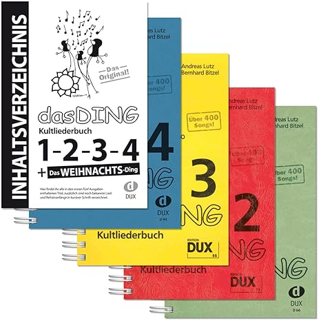 Dux Das Ding Band 1 bis 4 | Kultliederbücher inkl. Original Inhaltsverzeichnis