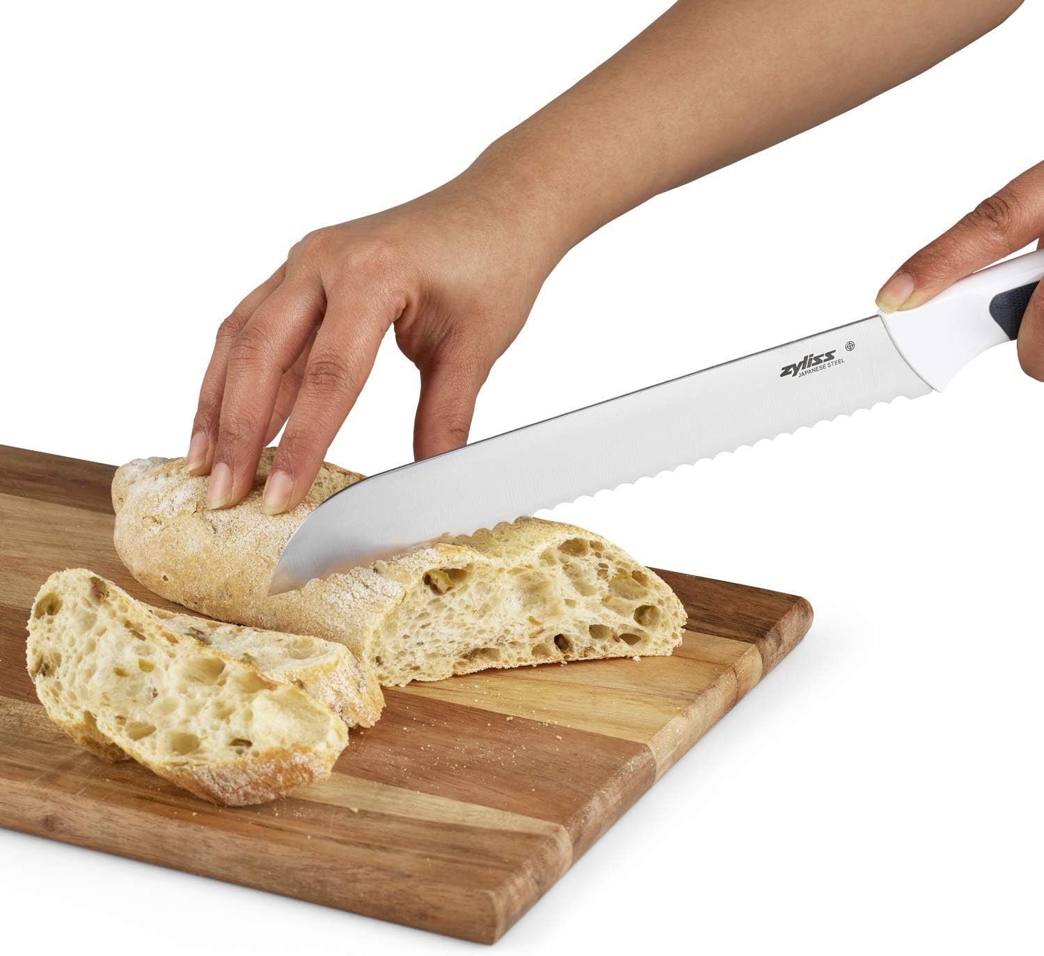 Zyliss Comfort Bread Knife, 20.5cm/8in, Japanese Stainless Steel, Serrated Edge, Non-Slip Handle - Image 4