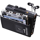 KLIM K8 Cassette Tape Player Portable - Cassette Recorder - New Version - AM/FM - Built-in Microphone & Speaker - Headphone J