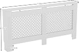 Vida Designs Oxford Radiator Cover White Extra Large H82xW172xD19cm view 4