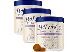 PetLab Co. Probiotics for Dogs, Support Gut Health, Occasional Diarrhea, Digestive Health & Seasonal Allergies - Pork Flavor - 30 Soft Chews - Packaging May Vary (Value 3-Pack)
