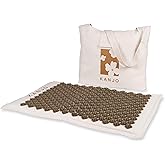 Kanjo Coconut Acupressure Mat with Carry Bag | Eco Friendly Coconut Fiber Core | Neck, Back & Shoulder Pain Relief | Promotes