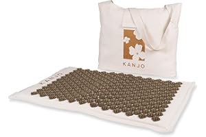 FSA HSA Eligible Kanjo Coconut Acupressure Mat with Carry Bag | Eco Friendly Coconut Fiber Core | Neck, Back & Shoulder Pain Relief | Promotes Stress Relief, Relaxation and Headache Relief