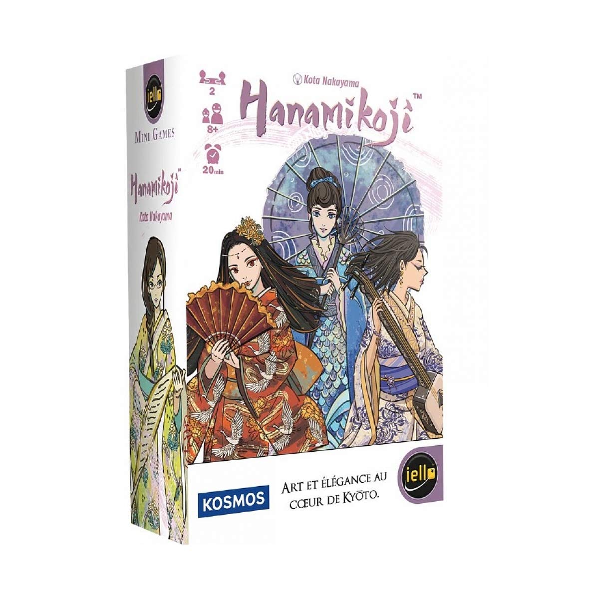 IELLO Mini Games Hanamikoji - French Version - Card Board Game for 2 - Dilemmas and Anticipation - 10+ | 2 Players | 15 Minutes