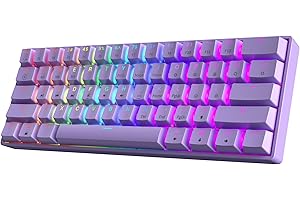 HK GAMING GK61 60% v3 | Hotswap Mechanical Gaming Keyboard | 61 Keys Multi Color RGB LED Backlit for PC/Mac Gamer | US Layout