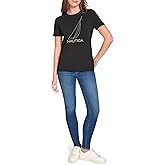 Nautica Womens Solid Short Sleeve Crew Neckline T-Shirt