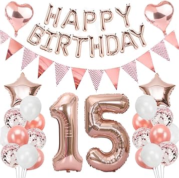 Ouceanwin 15 Ans Anniversaire Decorations Or Rose Ballons Deco Anniversaire Pour Filles Guirlande Happy Birthday Ballons Geants Ballons Numero 15 Ballons Confettis Rose Or Fournitures De Fete Kit Amazon Fr Jeux Et Jouets Ouceanwin 15 Ans Anniversaire Decorations Or Rose Ballons Deco Anniversaire Pour Filles Guirlande Happy Birthday Ballons Geants Ballons Numero 15 Ballons Confettis Rose Or Fournitures De Fete Kit Amazon Fr Jeux Et Jouets