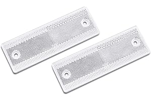 MFC PRO Stick-On Trailer Reflector, Reflective White (White, Sticker/Screw Mount)