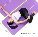 PROIRON Pilates & Yoga Mat Extra Thick 10mm Large 1830x660mm Purple Yellow view 2
