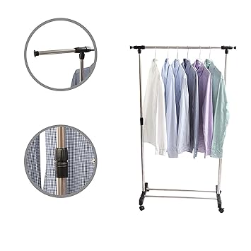 Clothes Garment Rack On Wheels Heavy Duty Clothing Rack