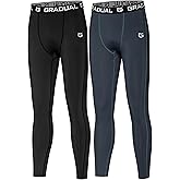 G Gradual Boys' Compression Pants Youth Thermal Base Layer Fleece Tights Sports Basketball Leggings for Boys