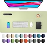 Aothia Grass Green PU Leather Desk Pad 80x40cm Non-Slip Waterproof