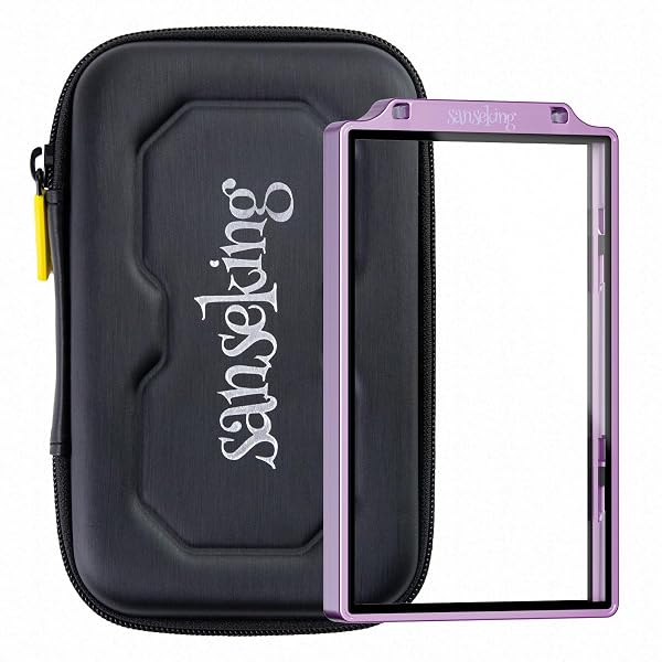 SANSEKING GRADED CARD GUARD CASE FOR BGS SLAB CASE FOR GRADED CARDS METAL MAGNETIC UV PROTECTION STACKABLE GRADED CARD SLAB GUARD GLASS DISPLAY BUMPER FIT RPA SLABS MAGS (LAVENDER,55PT)