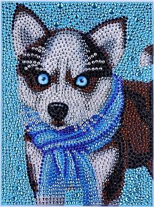 ZSNUOK 5D DIY Diamond Painting by Number Kit for Mothers Day Gifts, Full Special Shaped Drill Embroidery Arts Craft Mosaic Making Supplies Paint with Diamonds for Home Wall Decor Cute Dog 8X10 inch