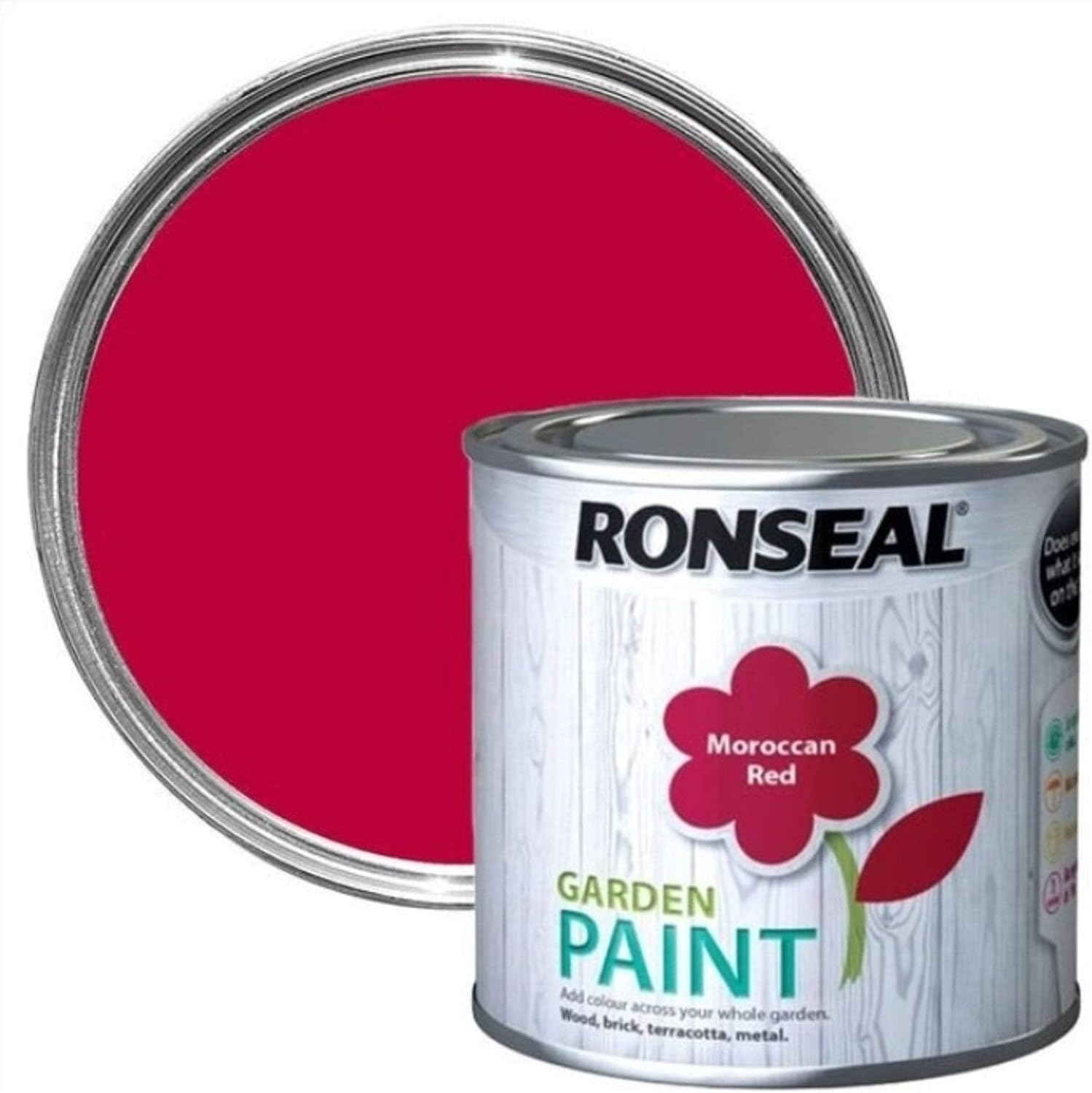 Ronseal RSLGPMR750 Garden Paint, Moroccan Red, 750 ml, 750 ml (Pack of 1)