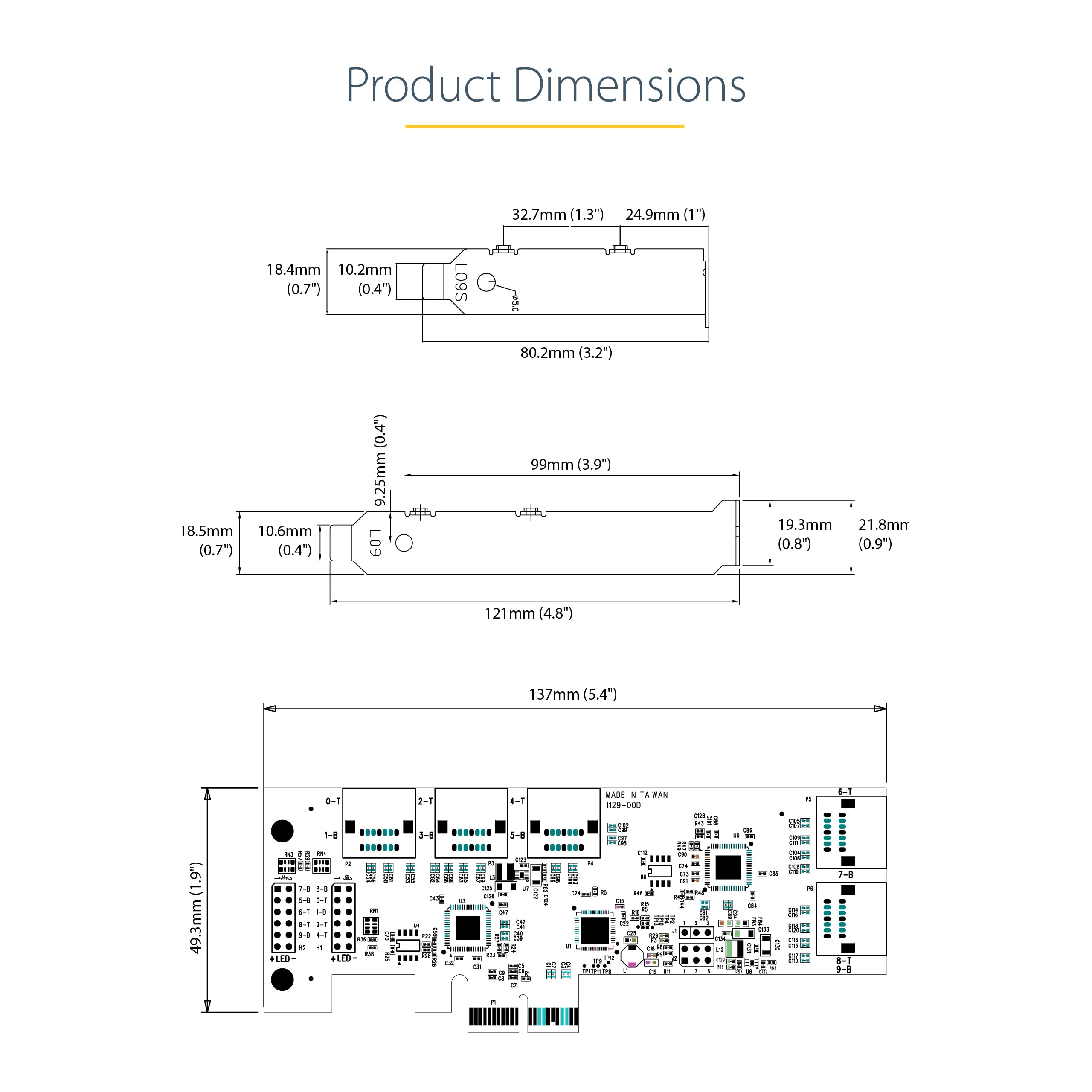 Startech.com Sata Pcie Card - 10 Port Pcie Sata Expansion Card - 6Gbps - Low/Full Profile - Stacked Sata Connectors - Asm1062 Non-Raid - Pci Express To Sata Converter/Adapter (10P6G-Pcie-Sata-Card) - View 7