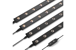 Bstrip 2ft Full Spectrum LED Indoor Plant Grow Light Strip, 120W (4x30W), Linkable, Timer, Ceiling & Hanging Installation, 4 Packs