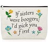 Funny Sister Gifts for Women Makeup Bag Sister Birthday Gifts for Her Adult Best Friend Bff Bestie Friendship Present Cosmetic Bag Christmas Mothers Day Present for Big Sis Travel Cosmetic Pouch