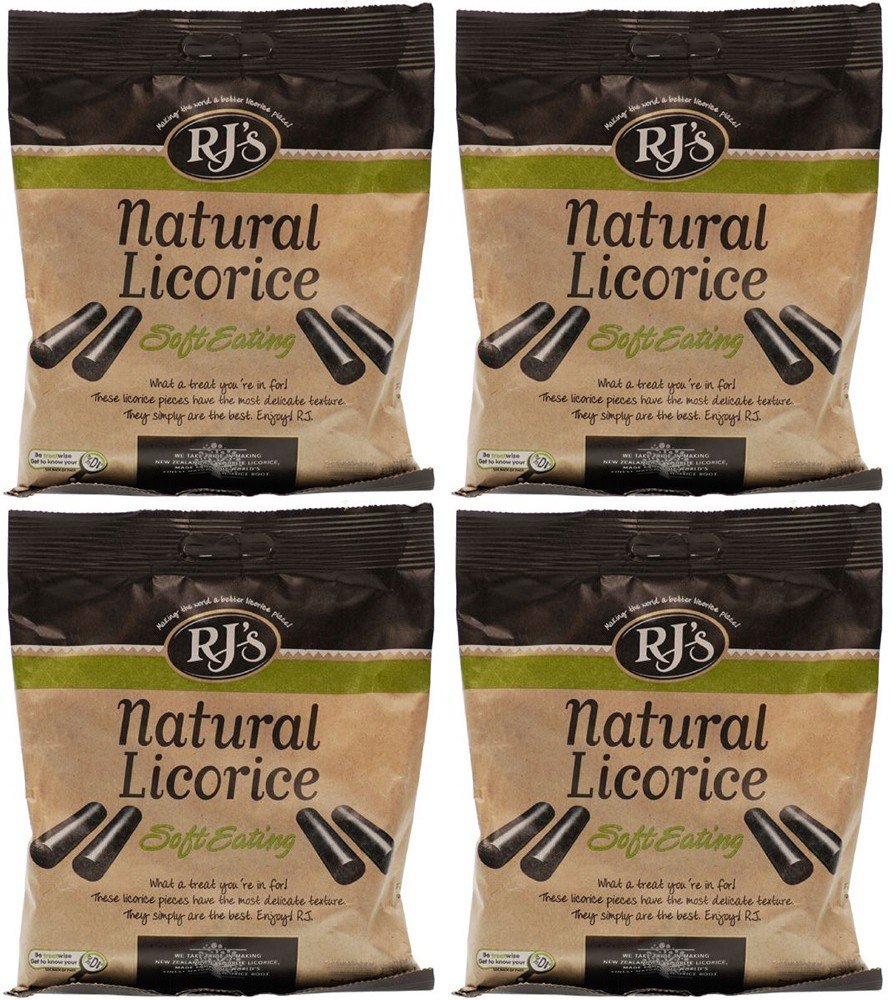 (4 PACK) RJ Licorice Natural Soft Licorice 300g 4 PACK BUNDLE
