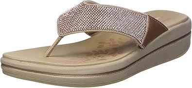 rose gold flip flops with rhinestones