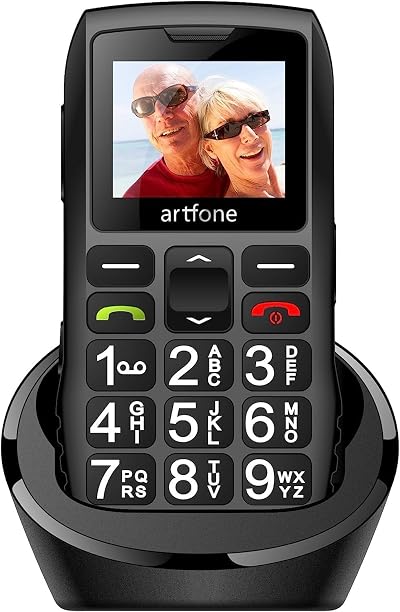 artfone Big Button Mobile Phone for Elderly with SOS Torch Bluetooth 1800mAh