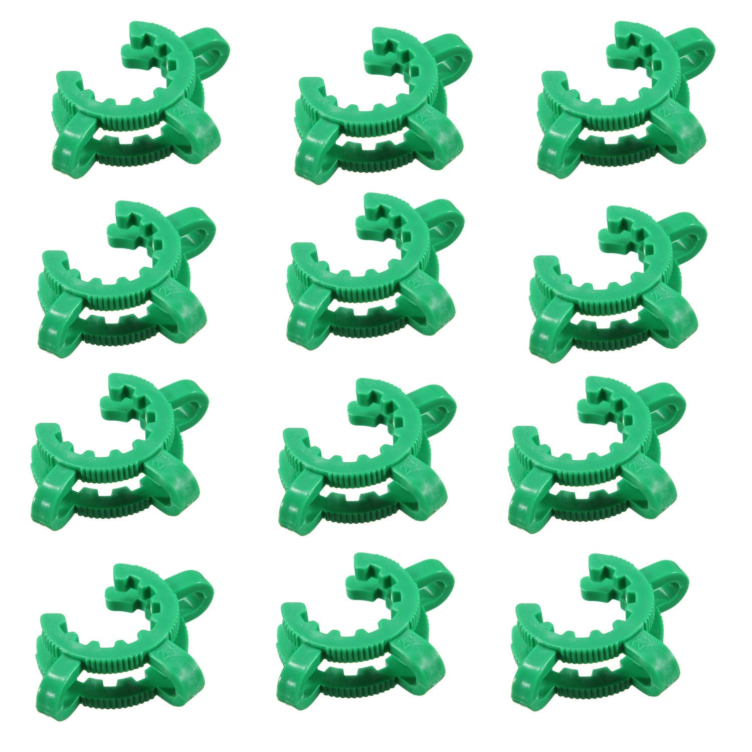 12 pcs Keck Clips Ground Joints #24, Standard Taper
