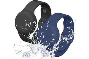 Aircawin for Waterproof Airtag Bracelet Kids,2 Packs Silicone Hidden for Airtag Wristband,Anti-Lost for Airtag Holder Case To