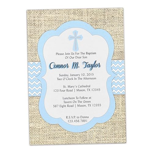 baby blue invitations