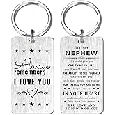 to My Nephew Gifts from Aunt - Favorite Nephew Christmas Valentines Day Birthday Graduation Easter Keychain