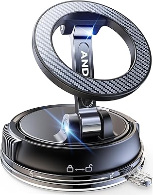 ANDERY Car Phone Holder for Magsafe [78+LBS Strongest Suction & 2400gf Magnetic] 360° Adjustable Car Phone Mount, Phone Holders for Your Car for iPhone 17 Pro Max 16 15 14 13 12 Air Plus, Carbon Fiber