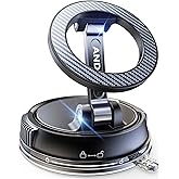 Compact Foldable Car Phone Holder for Magsafe [78+LBS Strongest Suction &amp; 2400gf Strongest Magnetic] 360&deg; Adjustable Car Phone Mount, Phone Holders for Your Car for iPhone 18-12 Pro Max (Carbon Fiber)