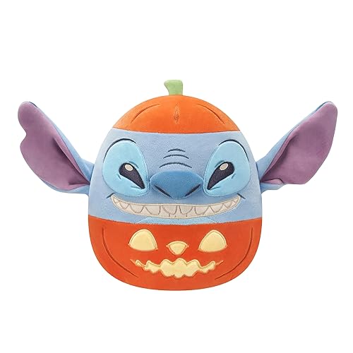 Squishmallows Original 8-Inch Disney Stitch in Pumpkin – Official Jazwares Halloween Plush (Little)