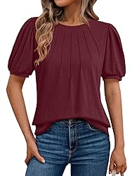 AUTOMET Womens Summer Tops Short Sleeve Shirts