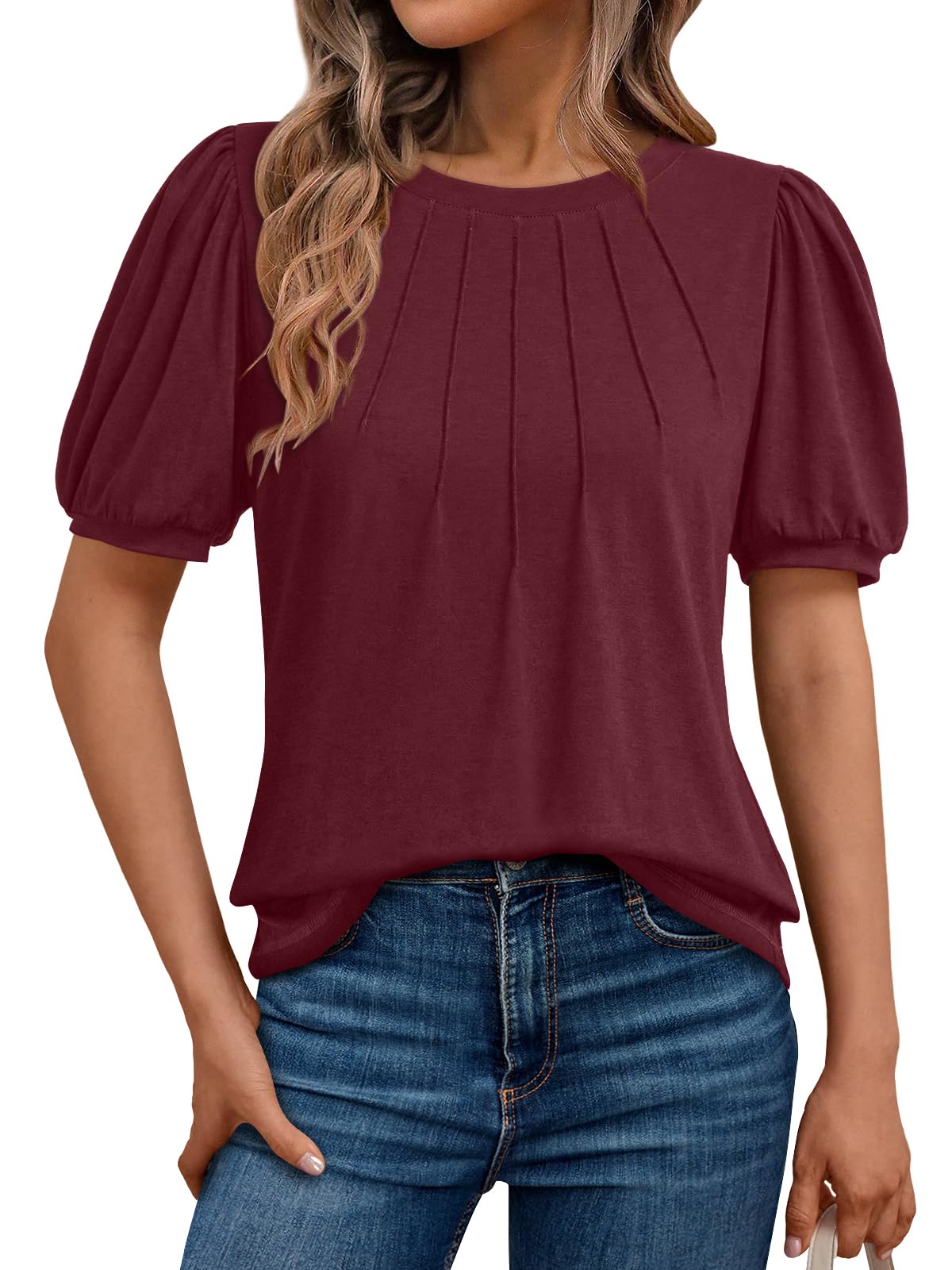 AUTOMET Womens Summer Tops Short Sleeve Shirts