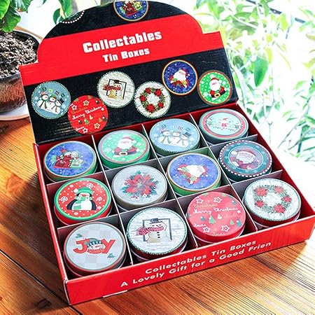 JHion - 12 Cajas de Galletas de Navidad, Cajas pequeñas, para Galletas: Amazon.es: Hogar