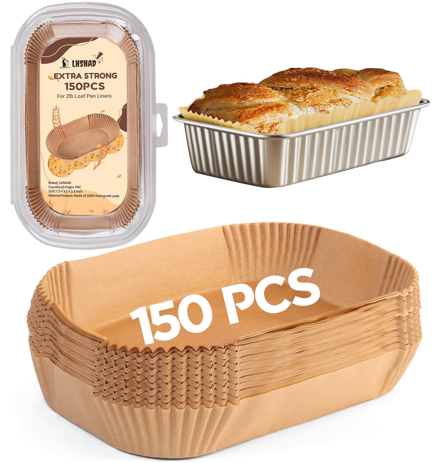 Photo 1 of Loaf Pan Liners, Loaf Pan Liners for Baking Bread 9x5, Bread Pan Parchment Liners, 150pcs Bread Pan Liners for Baking