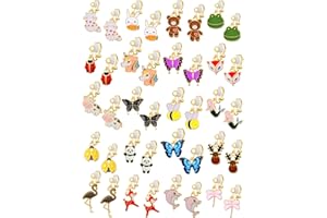 AIDSOTOU Clip on Earrings for Girls Non-Pierced Earrings for Little Girls with No Ear Holes Cute Clip-on Earrings Pack